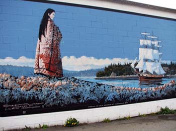 Chemainus-Native-Princess-watches-the-arrival-of-HMS_Reindeer
