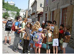school children in in the Brasse-Ville, quebec
