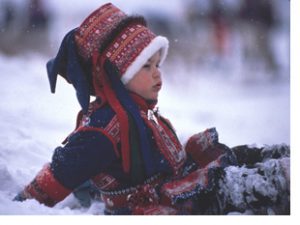 Lapp boy in traditional costume