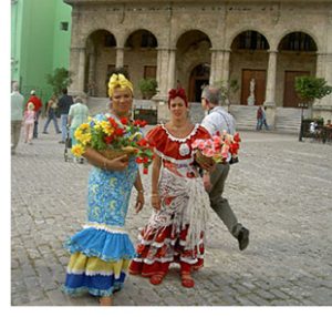 women selling flowers