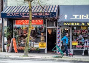 Shops on Denman Street in Vancouver